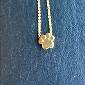 Gold Paw Pendant Necklace
